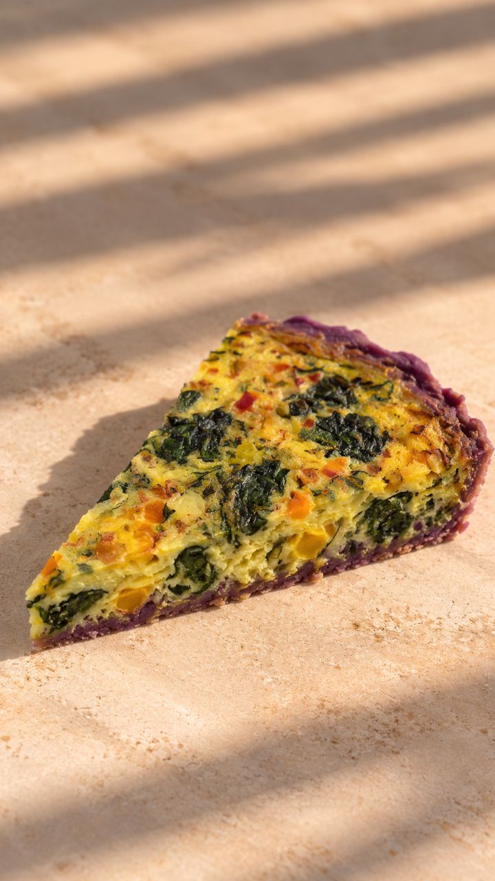 Leek & spinach quiche